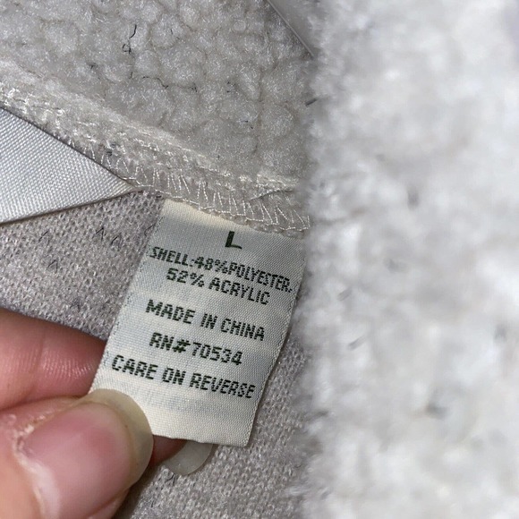 Orvis Sherpa Fleece Tapestry Trimmed Full Zip Vest Size Large - Picture 12 of 14